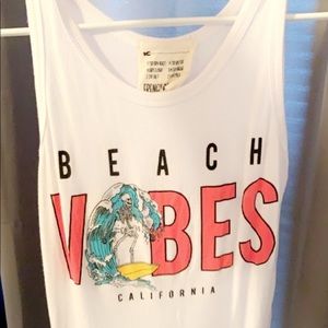 White comfy tank with cool graphic look